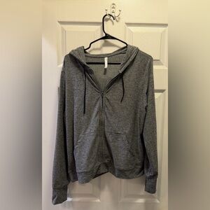 Fabletics Gray Zip-Up Hoodie